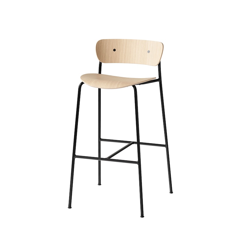 Pavilion Av7 Bar Stool, Lacquered Oak