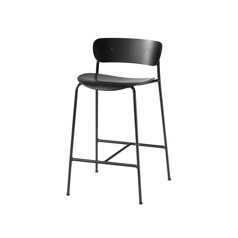 Pavilion Av7 Bar Stool, Black Lacquered Oak