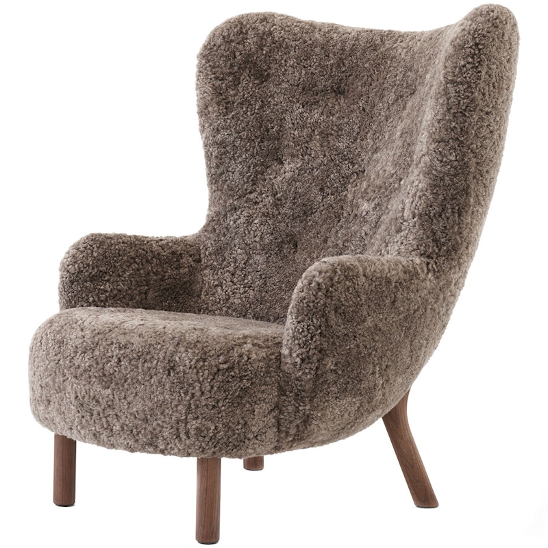 Petra VB3 Armchair, Sheepskin Sahara / Walnut