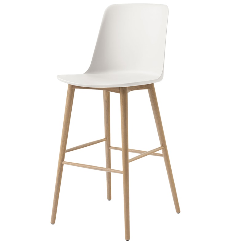 &Tradition Rely HW133 Barstol Høj Ryg Lakeret Eg/Hvid