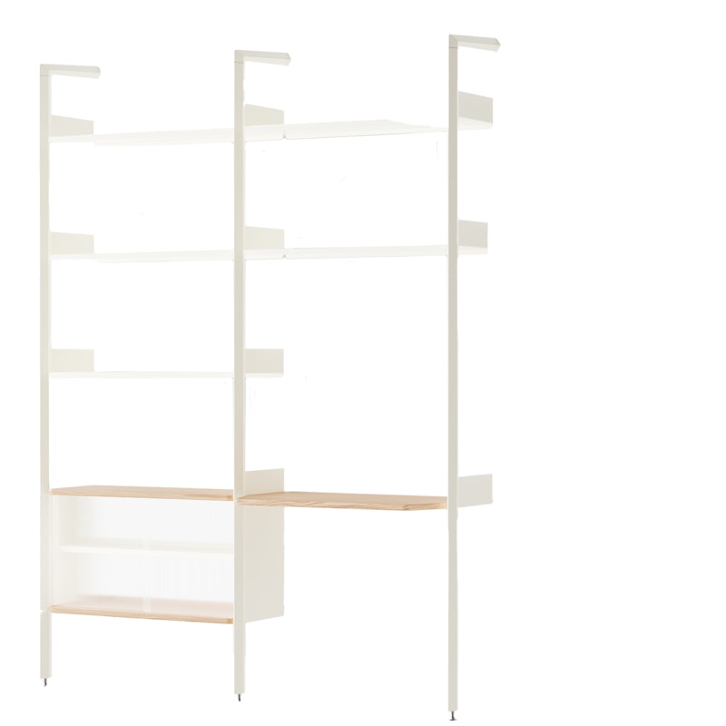Rombe IF2/IF6 Shelving System Config D, Alabaster