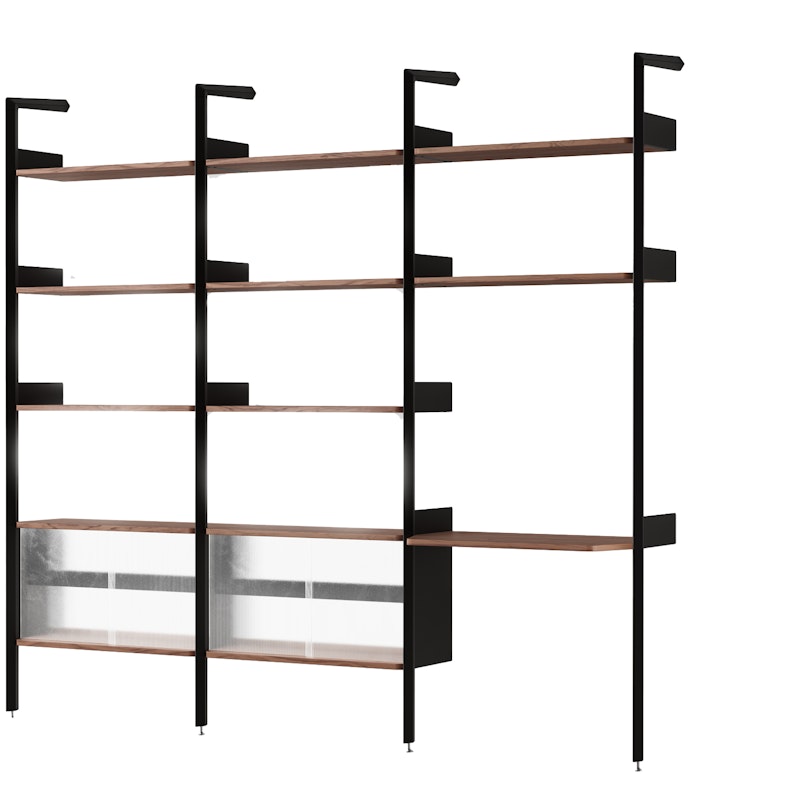 Rombe IF3/IF5/IF6 Shelving System Config J, Walnut