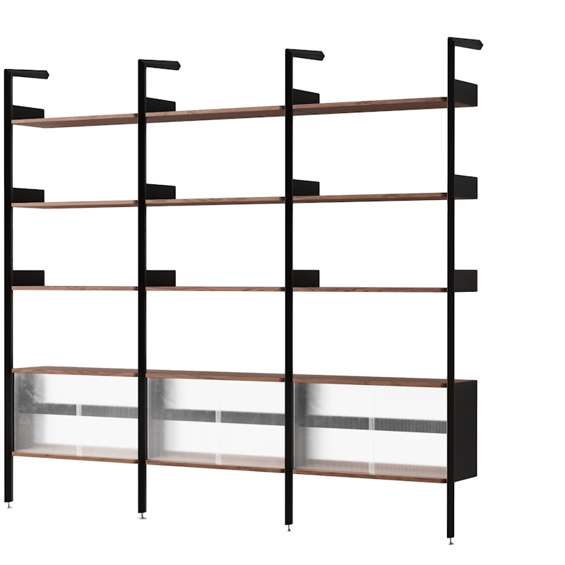 Rombe IF3/IF6/IF6 Shelving System Config K, Walnut