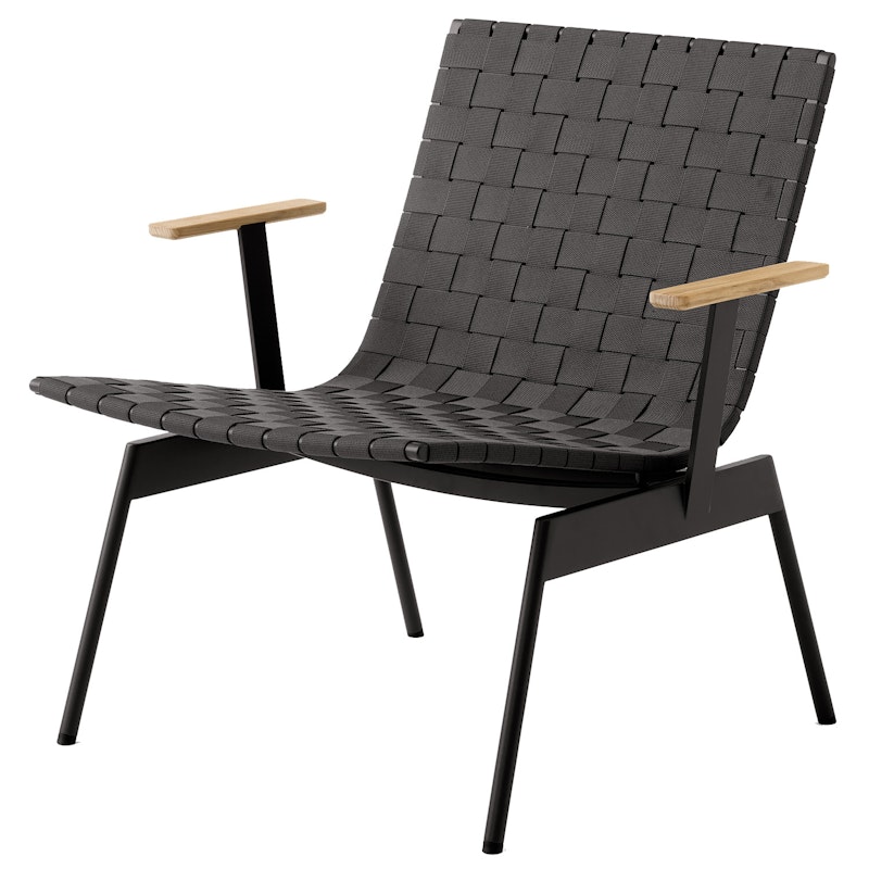 Ville AV45 Lounge Chair With Armrests, Warm Black