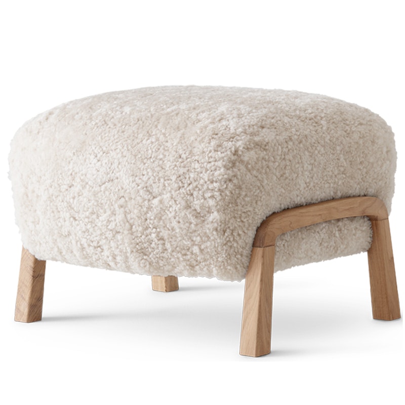 Wulff ATD3 Pouf, Oak/Sheepskin Moonlight