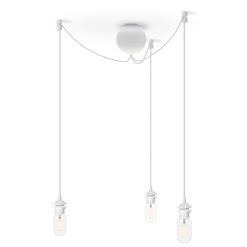 Cannonball Cluster 3 Pendant, White