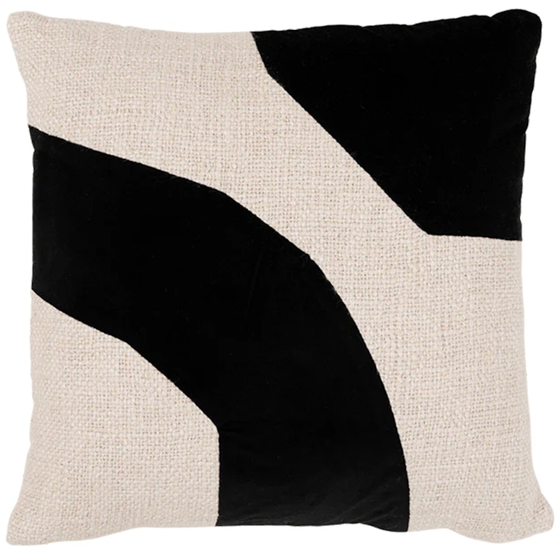 Arc Scatter Cushion 45x45 cm, Black / Beige