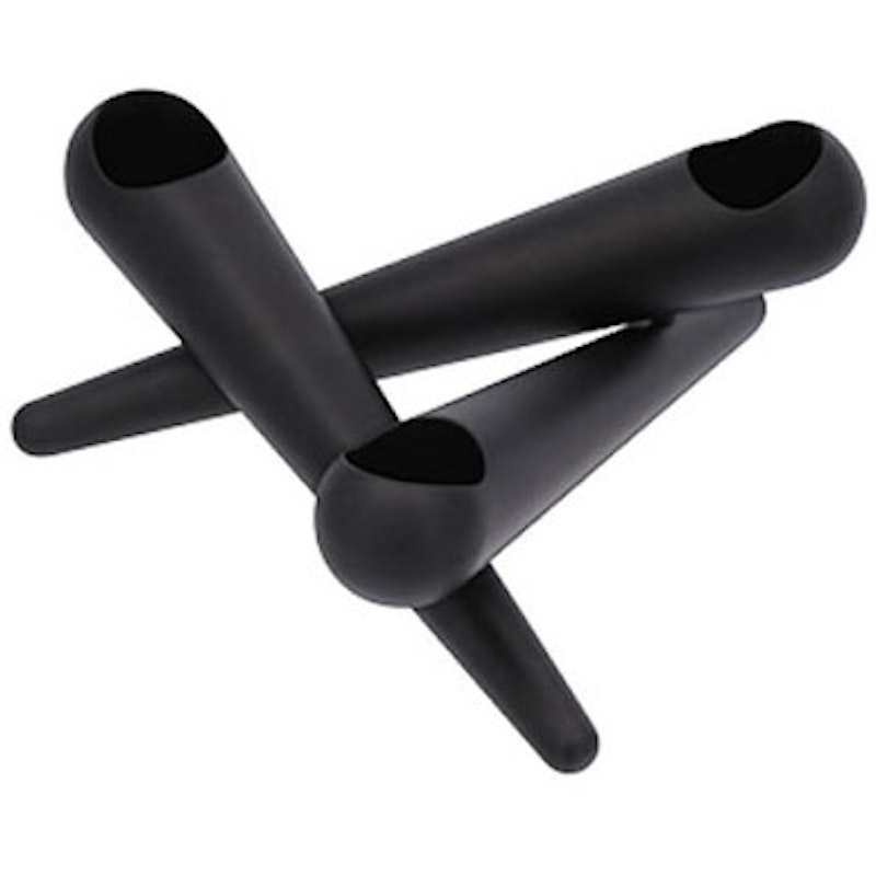 Bonfire Candle Holder With 3 Arms, Matt Black