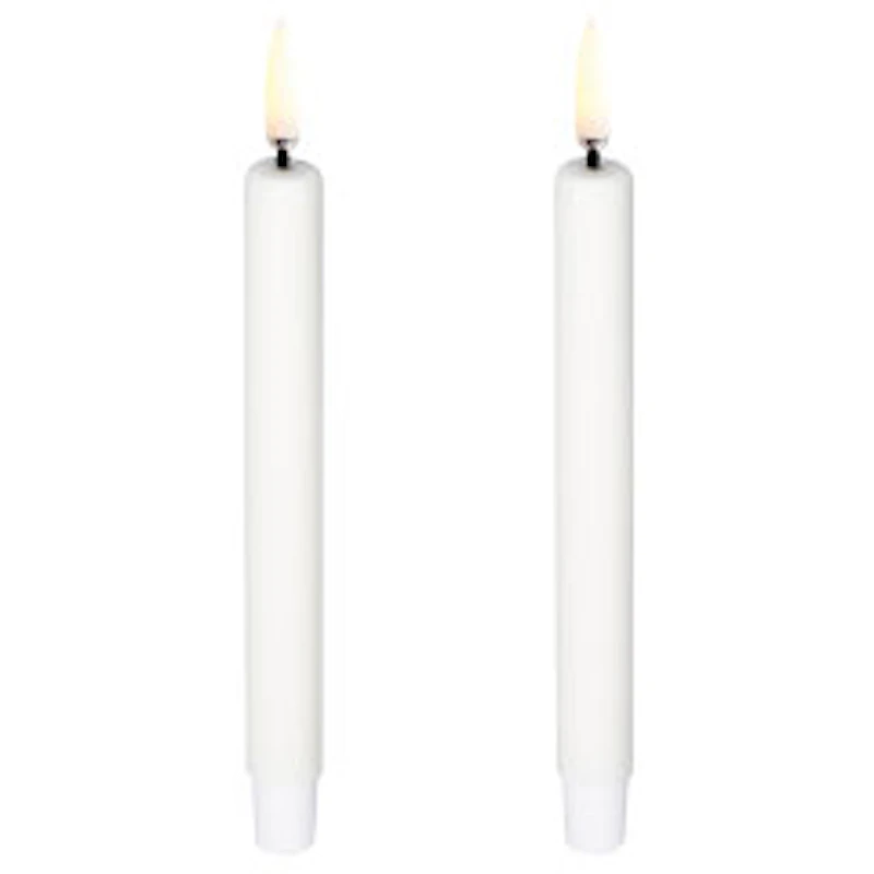 LED Mini Taper Candle Nordic White 2-pack, 1,3 x 13,8 cm