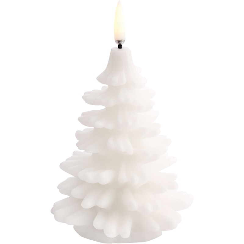 Led Candle Christmas Tree 9x12 cm, Nordic White