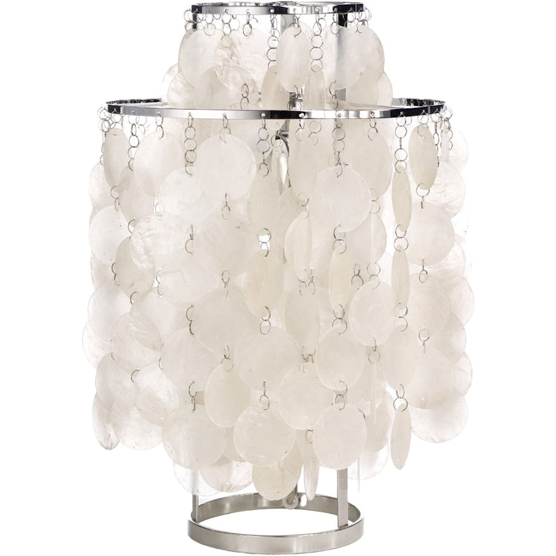 FUN 2TM Table Lamp, Chrome / Seashell