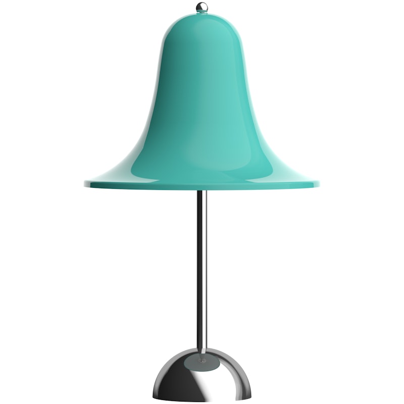 Pantop Table Lamp Portable Ø18, Chrome / Light Teal