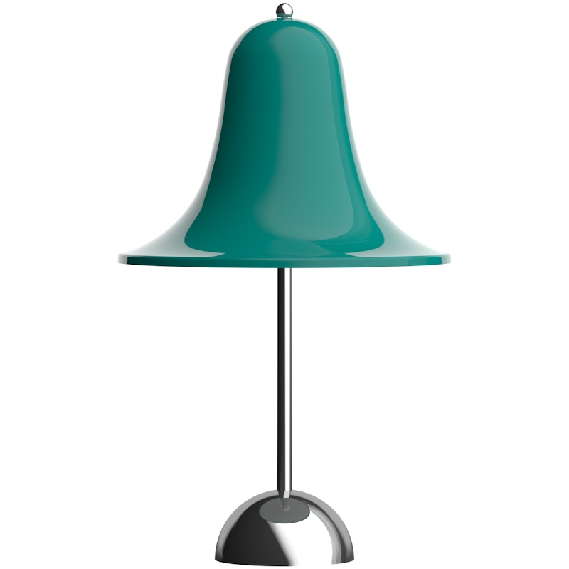 Pantop Table Lamp Portable Ø18, Chrome / Dark Teal