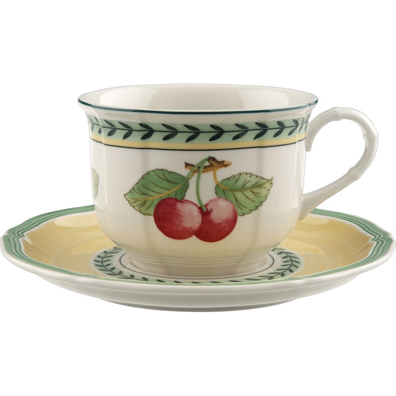 French Garden Fleurence Breakfast Cup With Saucer