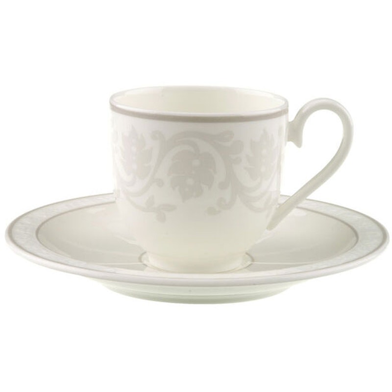 Gray Pearl Espresso Cup With Saucer