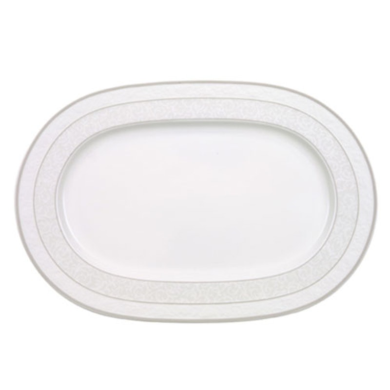 Gray Pearl Oval Platter, 35 cm
