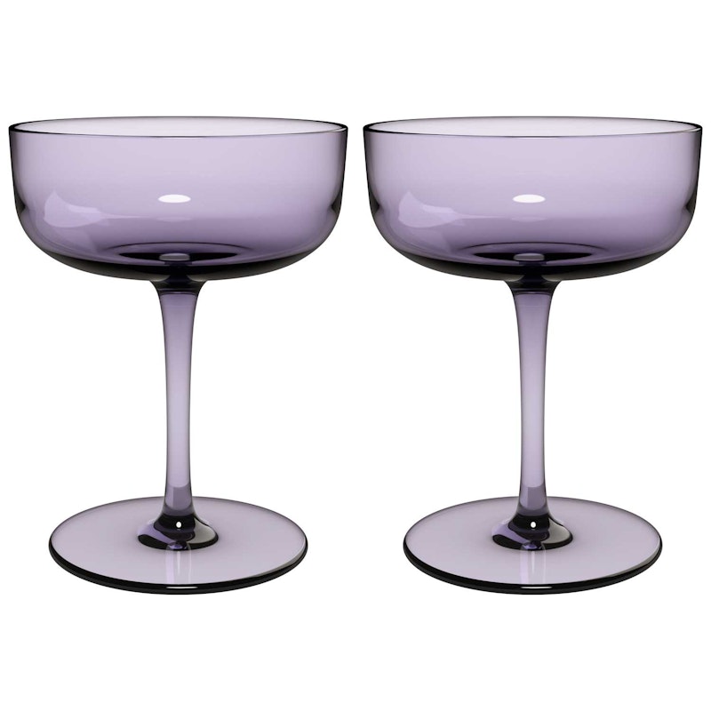 Like Champagne Glass 2-pack, Lavender