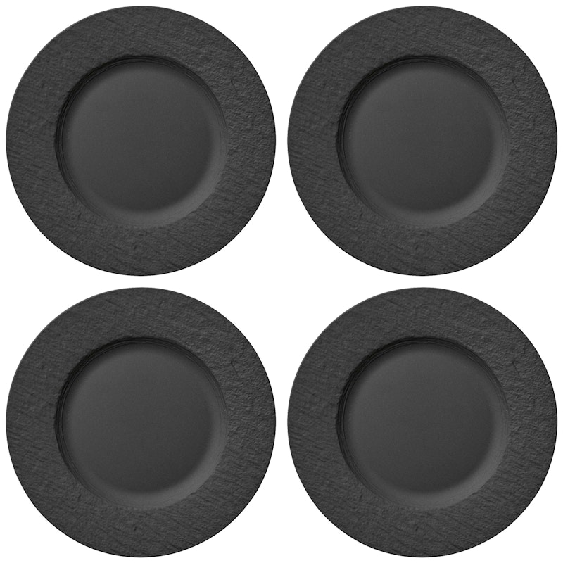 Manufacture Rock Plate 27 cm Black, 4-pack