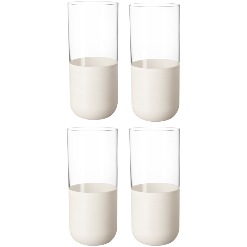 Manufacture Rock Longdrink Glasses 30 cl 4-pack, White