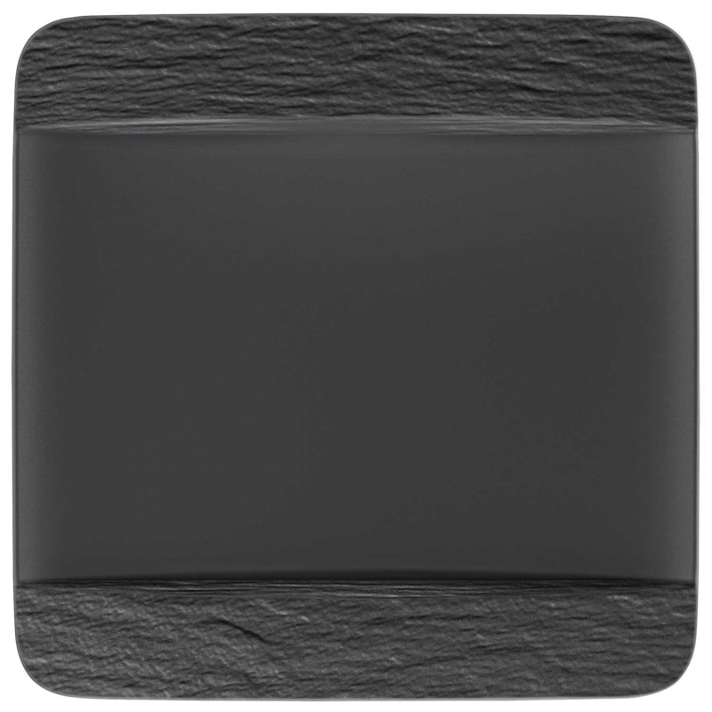 Manufacture Rock Squared Plate, Black 28 cm