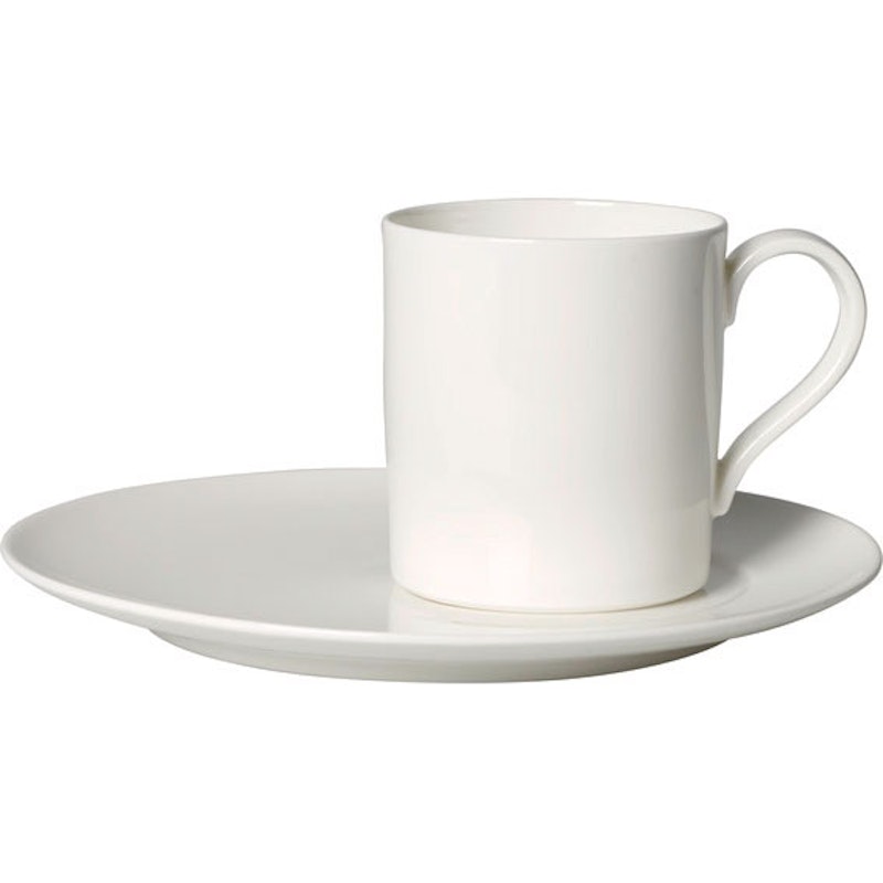 MetroChic Blanc Coffee Cup With Saucer