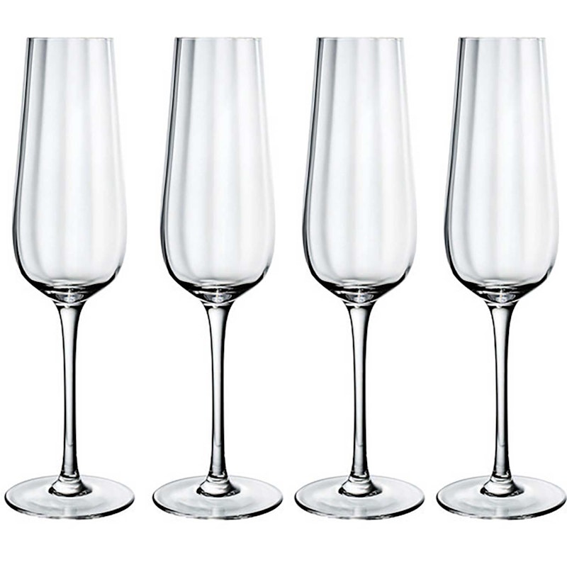 Rose Garden Champagne Glass 4-pack