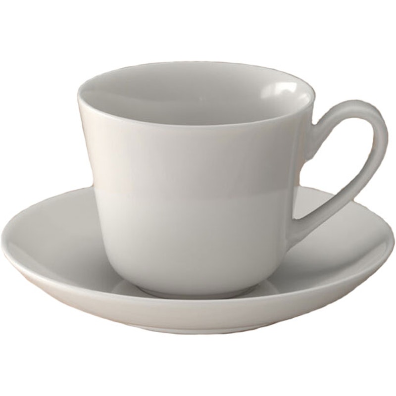 Twist White Espresso Cup And Saucer With Saucer