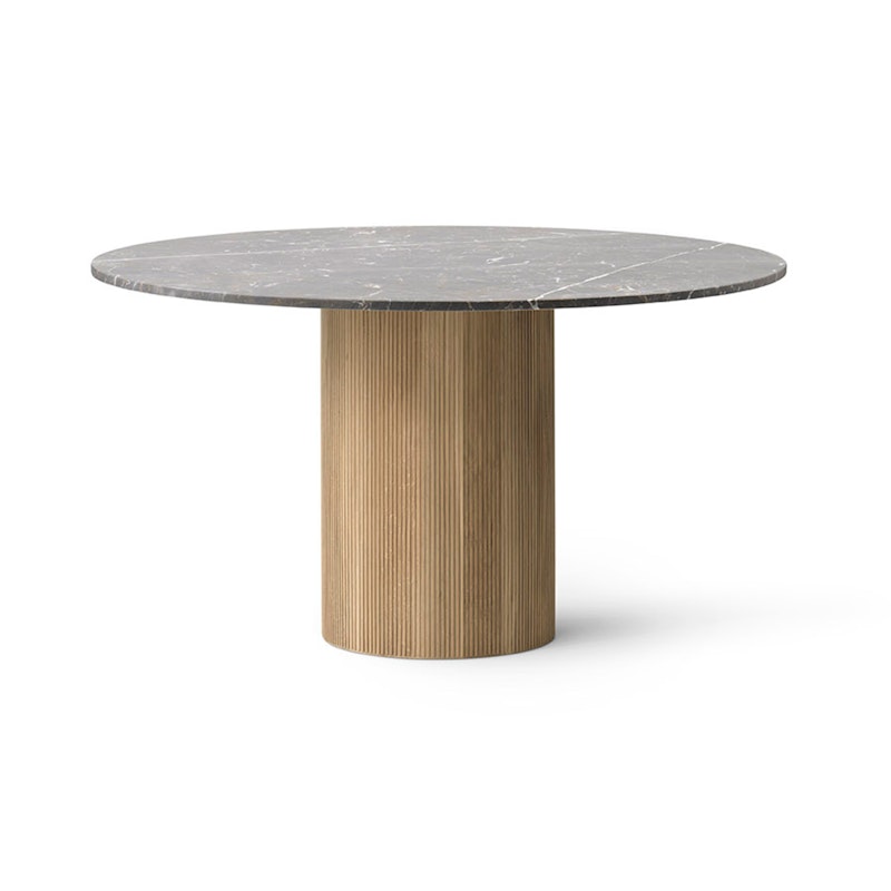 494 Cabin Table Ø130 cm, Grey Marble / Light Oak