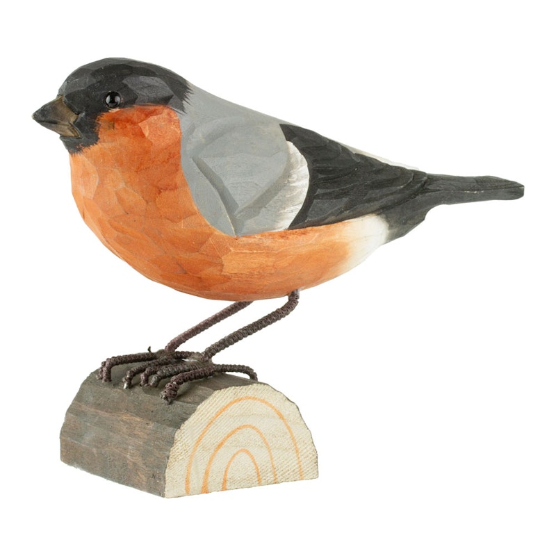 DecoBirds Hand-carved Bird, Bullfinch