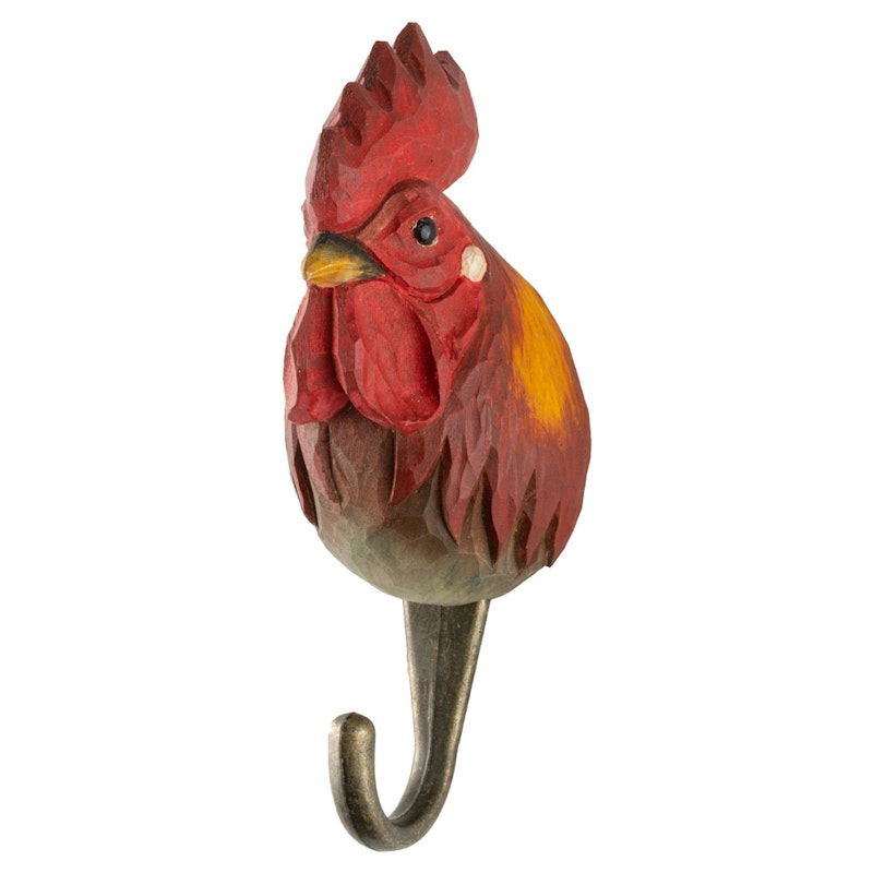 Hand-carved Hook, Rooster