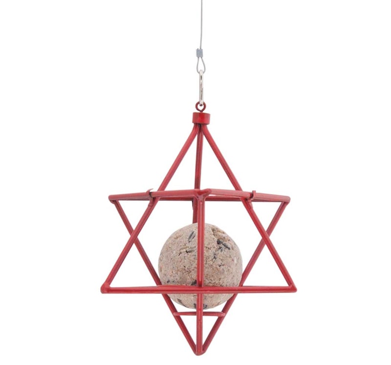 Suet Ball Feeder Star, Red