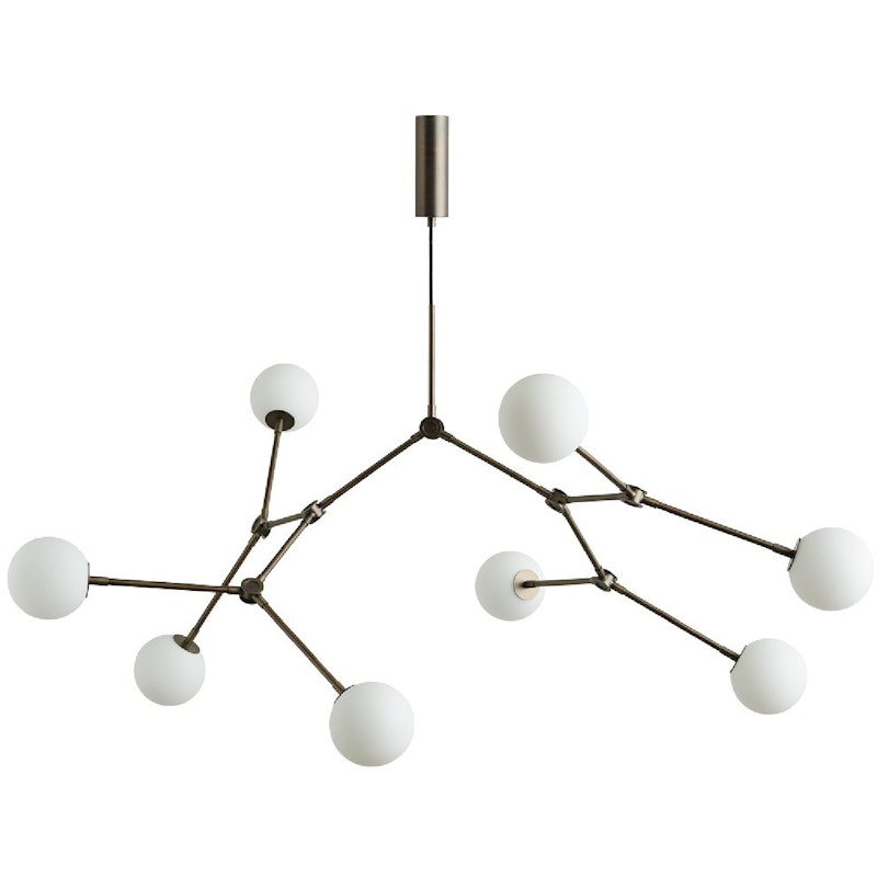 Drop Bulp Chandelier, Black Brass