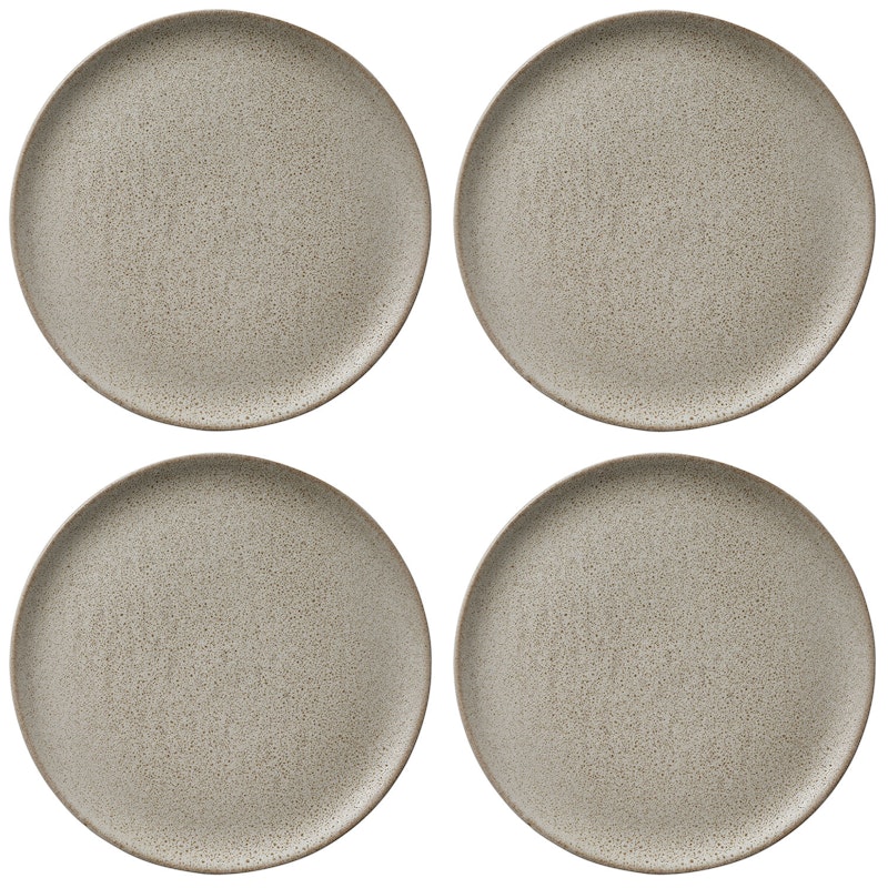 Raw Side Plate 20 cm 4-pack, Sandy Beige