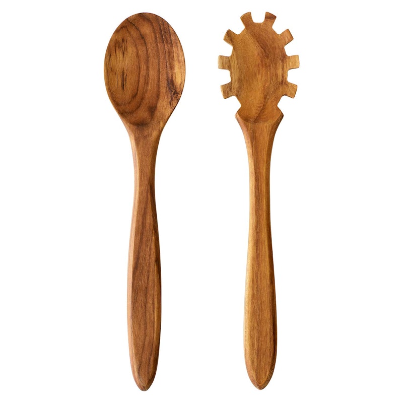 Raw Salad Servers, Teak