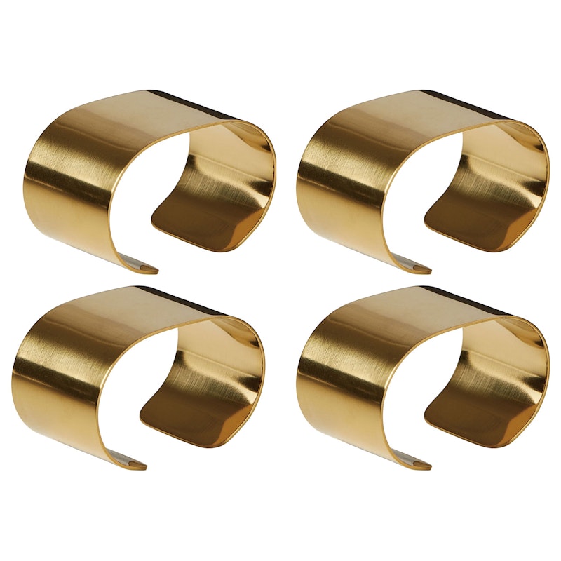 Raw Serviettenring 4-er Set, Gold