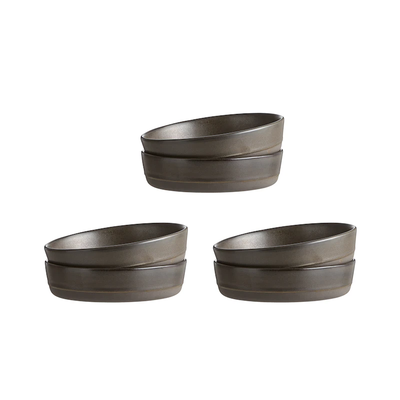 Raw Soup Bowls 19,4 cm 6-pack, Metallic Brown