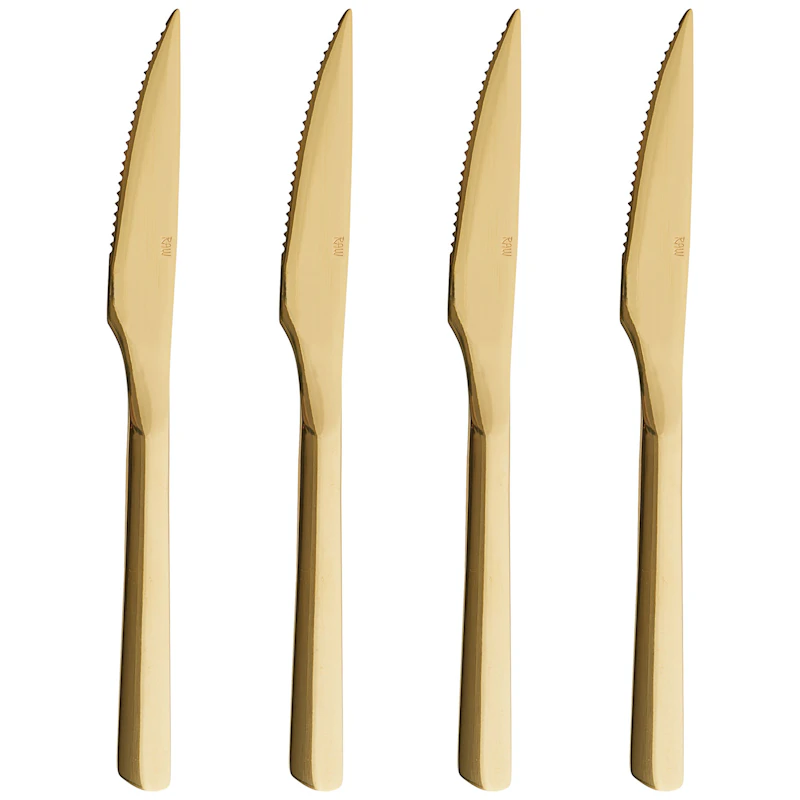 Raw Steak Knife 4-pack, Gold