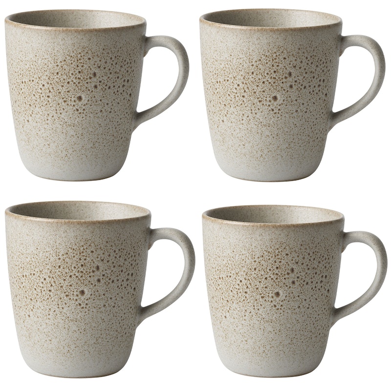 Raw Mugs 35 cl 4-pack, Sandy Beige