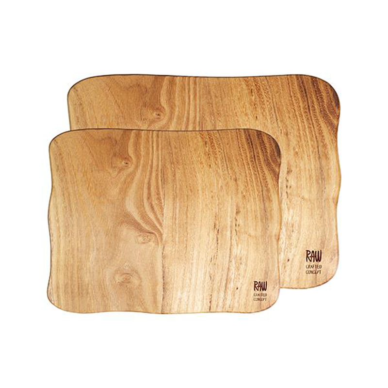 Raw Teak Cutting Boards, 2-pack