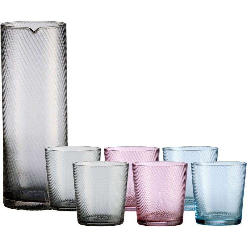 RAW Unique Swirl Glass Set 7-pack