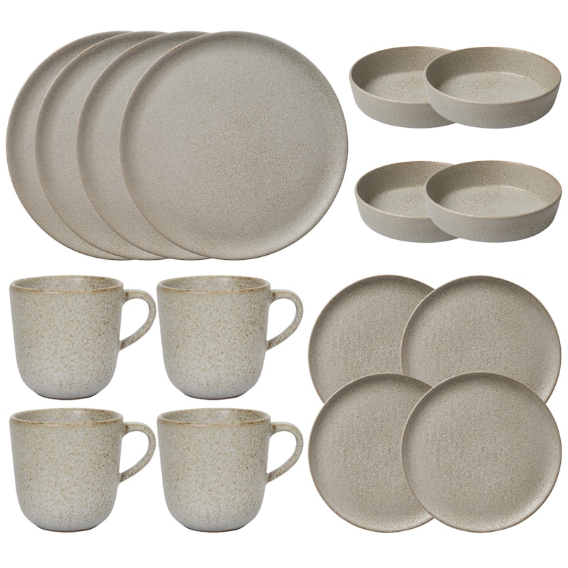 Raw Starter Set 16 Pieces, Sandy Beige