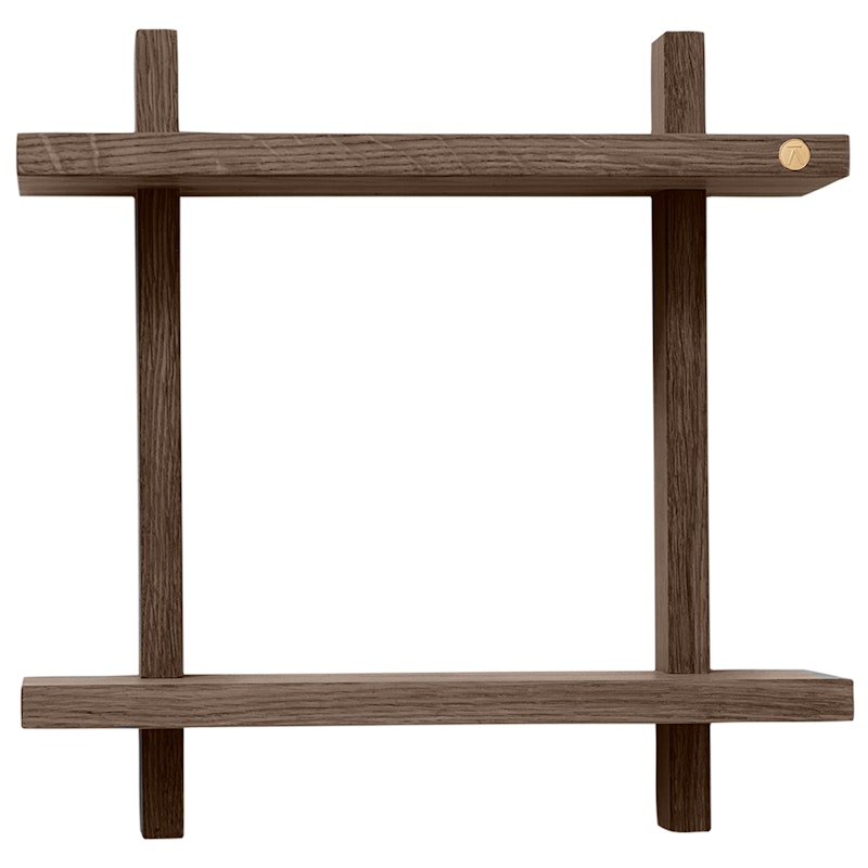 Treat Wall Shelf Double 34x34 cm, Smoked Oak