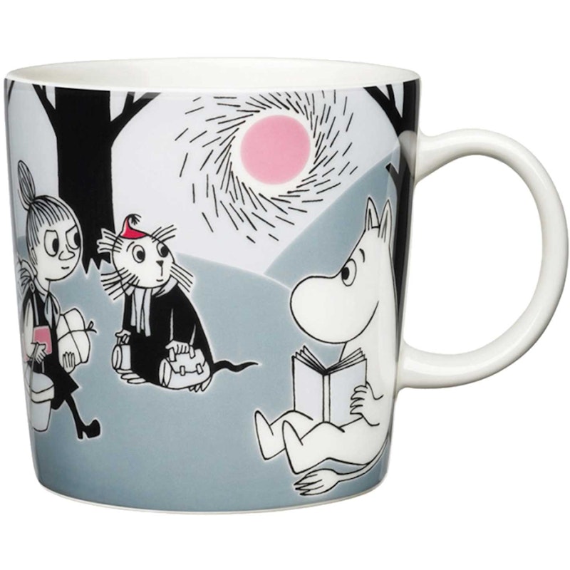 Mumin Tasse "Auf Abenteuer - Umzug" 30cl, grau