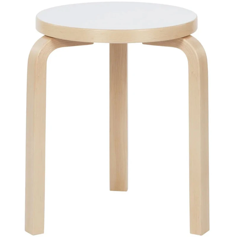 60 Stool, Birch / White Laminate