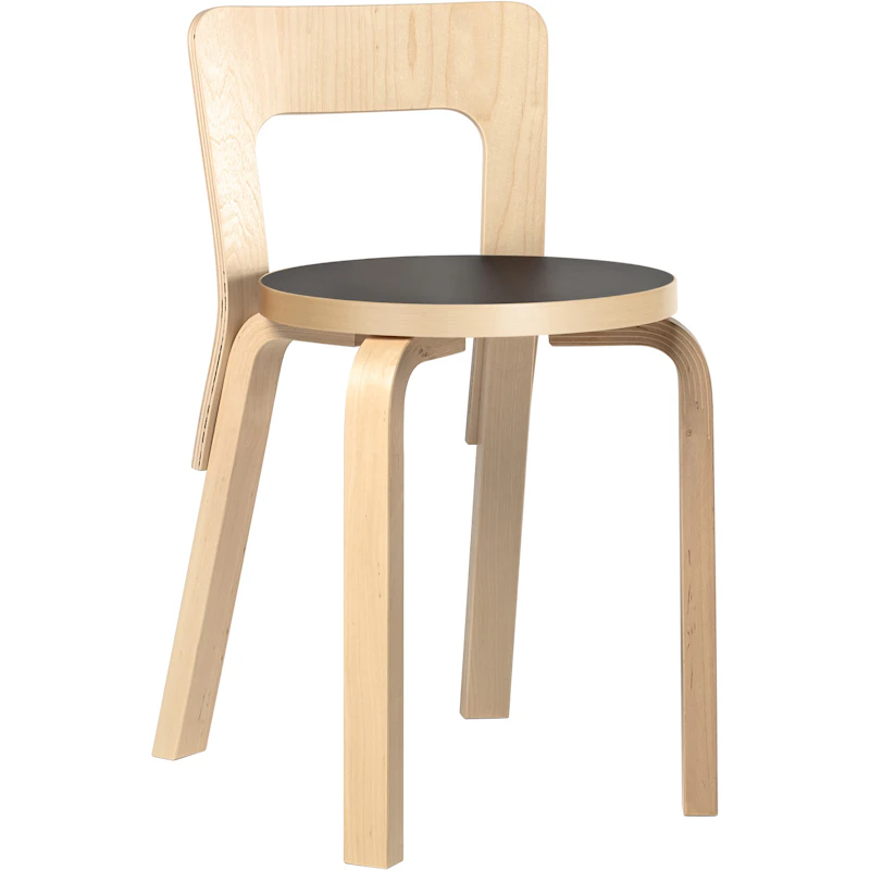 N65 Children'S Chair, Black Linoleum