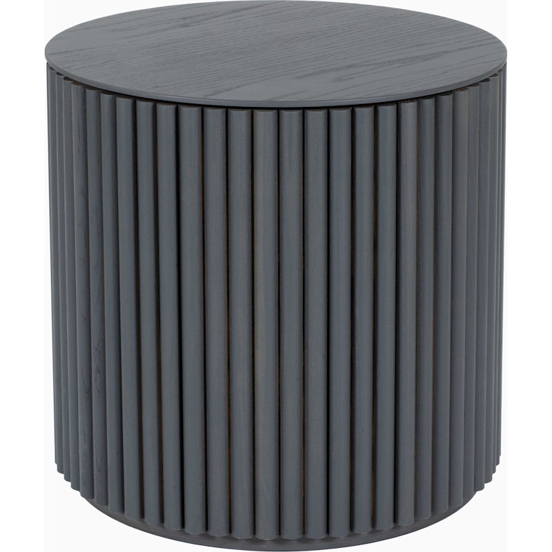 Petit Palais Side Table 42 cm, Dark grey stained Ash