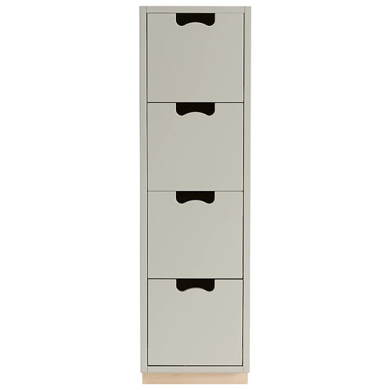 Snö J4 Chest Of Drawers Light Grey, Base Oak