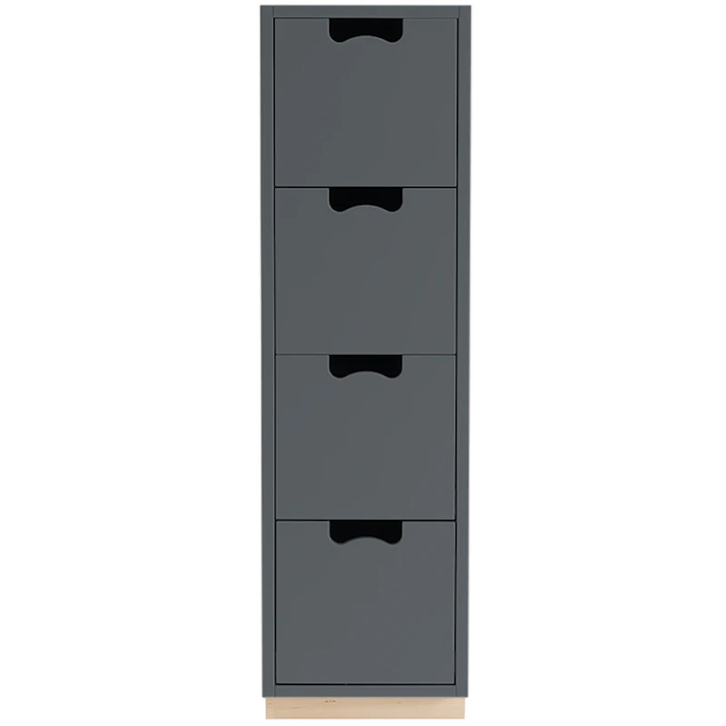 Snö J4 Chest Of Drawers Char Grey, Base Oak