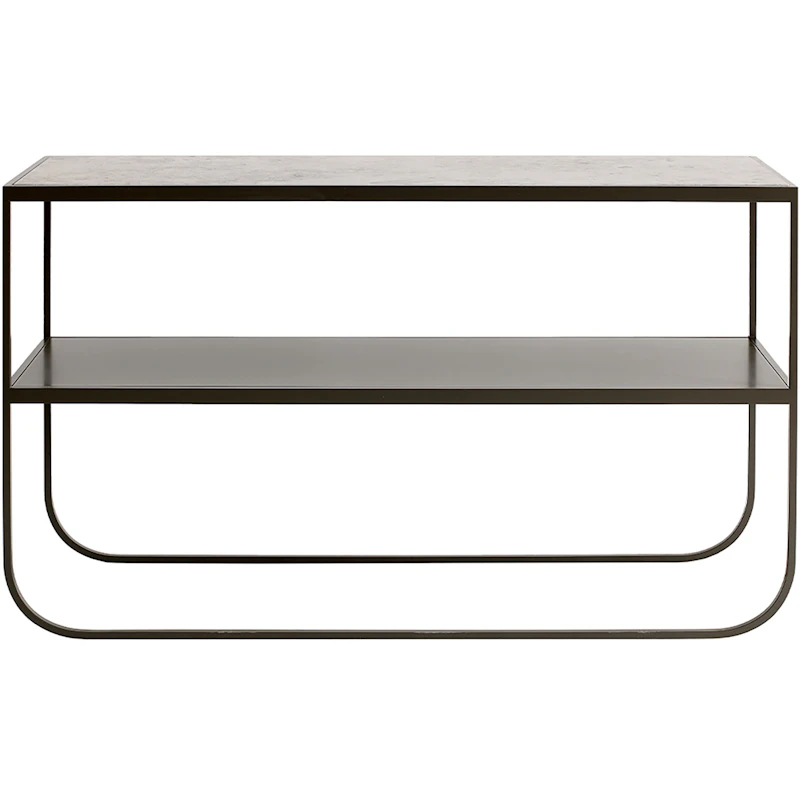 Tati Console 120 Side Table, Char Grey / Jura Limestone