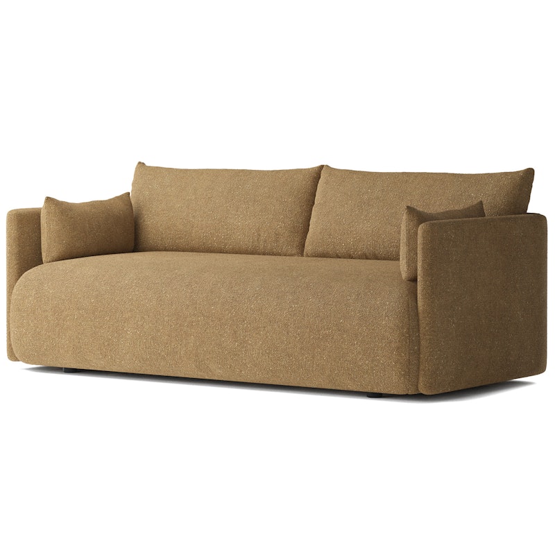 Offset 2-Sitzer-Sofa, Bouclé-Stoff Gold